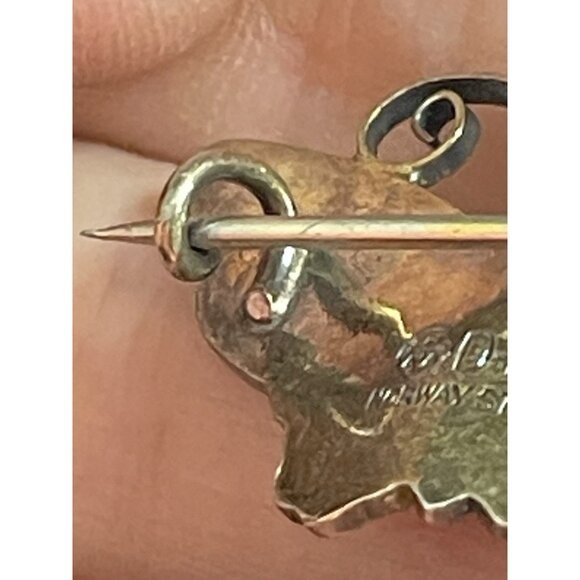 Vintage D-A David Andersen Norway Red Sterling 925 Silver Butterfly Pin Brooch - Picture 7 of 14